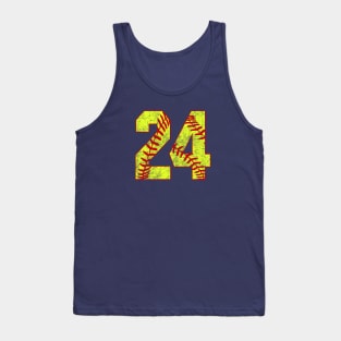 Fastpitch Softball Number 24 #24 Softball Shirt Jersey Uniform Favorite Player Biggest Fan Tank Top